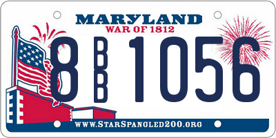 MD license plate 8BB1056