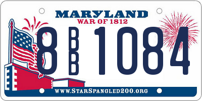 MD license plate 8BB1084