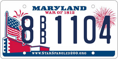 MD license plate 8BB1104