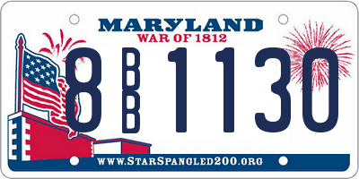 MD license plate 8BB1130