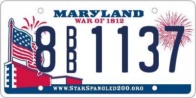 MD license plate 8BB1137