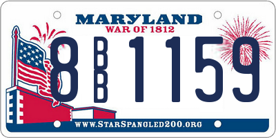 MD license plate 8BB1159
