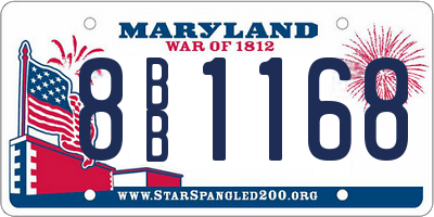 MD license plate 8BB1168