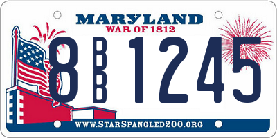 MD license plate 8BB1245