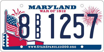 MD license plate 8BB1257
