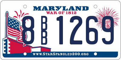 MD license plate 8BB1269