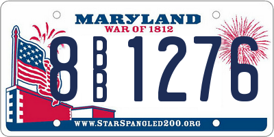 MD license plate 8BB1276