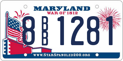 MD license plate 8BB1281