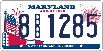 MD license plate 8BB1285