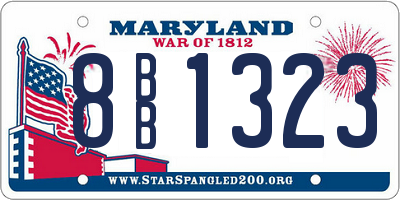 MD license plate 8BB1323