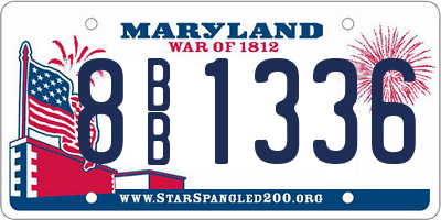 MD license plate 8BB1336
