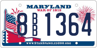 MD license plate 8BB1364