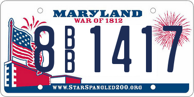 MD license plate 8BB1417