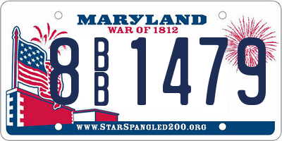 MD license plate 8BB1479