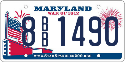 MD license plate 8BB1490