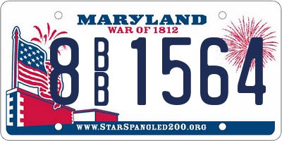 MD license plate 8BB1564