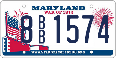 MD license plate 8BB1574