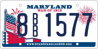 MD license plate 8BB1577