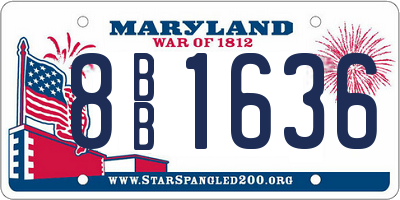 MD license plate 8BB1636