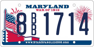 MD license plate 8BB1714