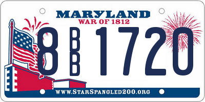MD license plate 8BB1720