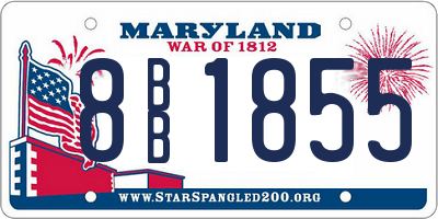 MD license plate 8BB1855