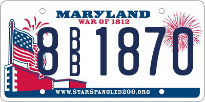 MD license plate 8BB1870