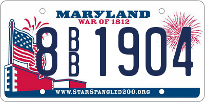MD license plate 8BB1904
