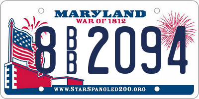 MD license plate 8BB2094