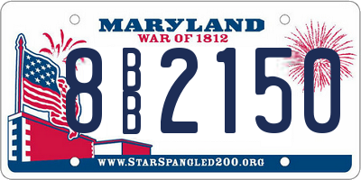 MD license plate 8BB2150