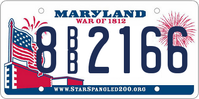 MD license plate 8BB2166