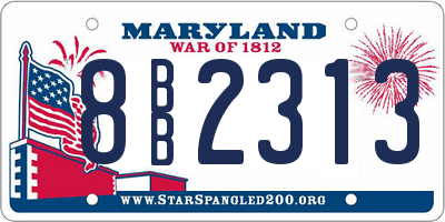MD license plate 8BB2313