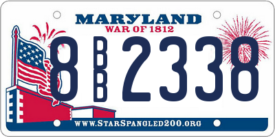 MD license plate 8BB2338