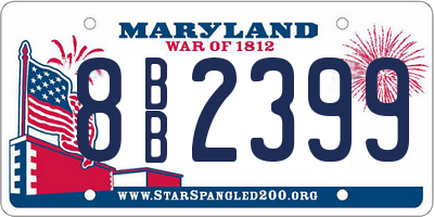MD license plate 8BB2399