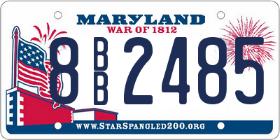 MD license plate 8BB2485