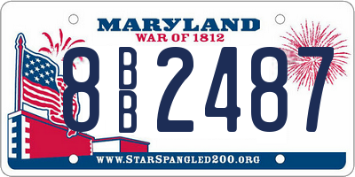 MD license plate 8BB2487