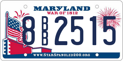 MD license plate 8BB2515