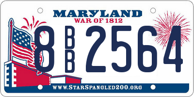 MD license plate 8BB2564