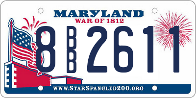 MD license plate 8BB2611