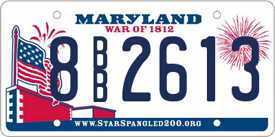 MD license plate 8BB2613