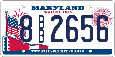 MD license plate 8BB2656