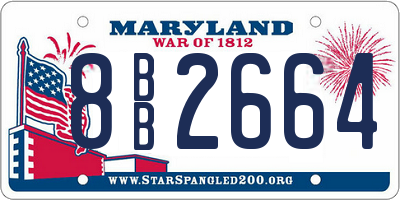 MD license plate 8BB2664