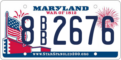 MD license plate 8BB2676