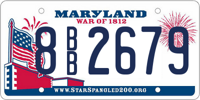 MD license plate 8BB2679