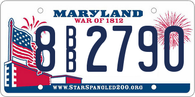 MD license plate 8BB2790