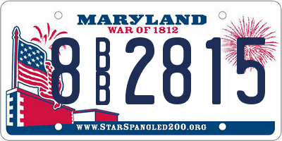 MD license plate 8BB2815