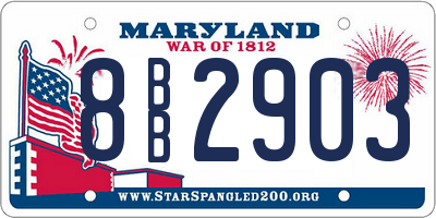 MD license plate 8BB2903