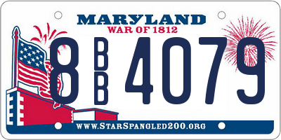 MD license plate 8BB4079