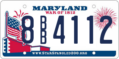 MD license plate 8BB4112