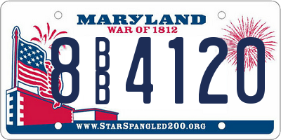 MD license plate 8BB4120